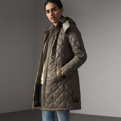 burberry hooded parka with quilted lining|Burberry cashmere jacket.